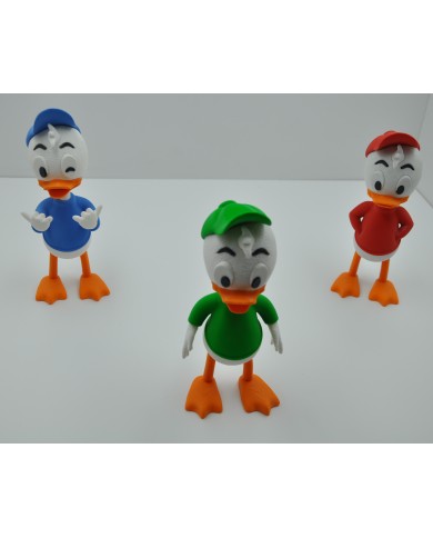 Qui Quo Qua Cartoon 3D in PLA – Collezionabili e Personalizzabili