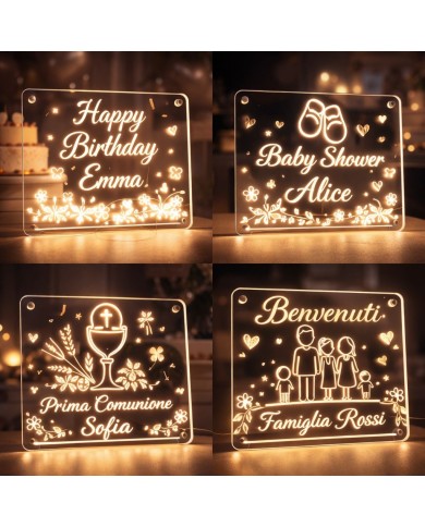 Segnaposto da Tavolo in Plexiglass Personalizzato – Elegante Decorazione per Matrimoni, Eventi e Cene Speciali